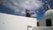 Danny MacAskill rides roofs with his BMX in Gran Canaria, Spain
