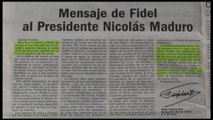 Fidel Castro dirige mensaje a Maduro y reflexiona sobre las guerras del mundo-