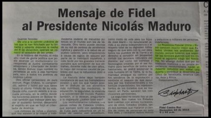 Fidel Castro dirige mensaje a Maduro y reflexiona sobre las guerras del mundo-