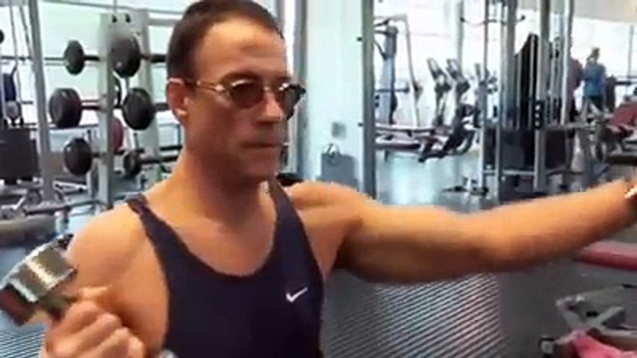 Jean Van Dam in gym hardwork