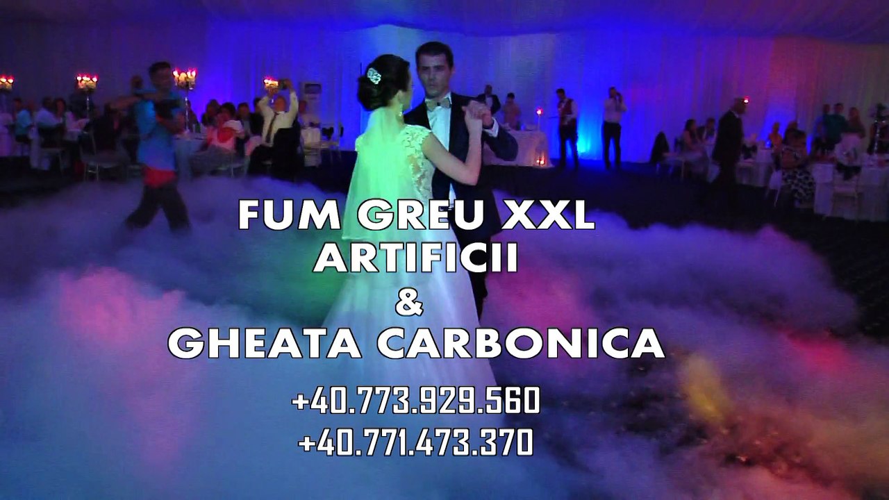FUM GREU NUNTA CORT BUZAU ARTIFICII DANS MIRI GHEATA CARBONICA