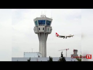 Drone havalimanında uçağın üstünden geçti