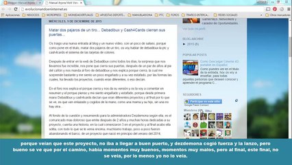 Matar dos pajaros de un tiro... Debadibux y Cash4Cards SCAM - ESTAFA - PTC