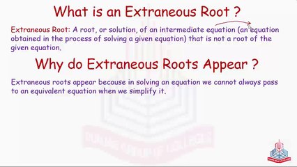 Understanding Extraneous Roots: Causes and Examples 📚