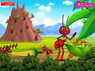 Ant and the Grasshopper Telugu Stories for Kids