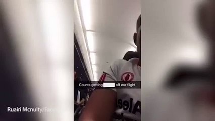 Flight carrying Conor McGregor fans forced to return to airport because of 'unruly' passenger (HD)