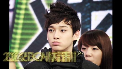 [FANCAM]120425 EXO-M 快乐大本营录制 CHEN 清唱 whis is love(cr Ansy)