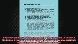Hot and Cold Health Bioenergetics A Simple Guide to Chinese Medicine Ayurveda and