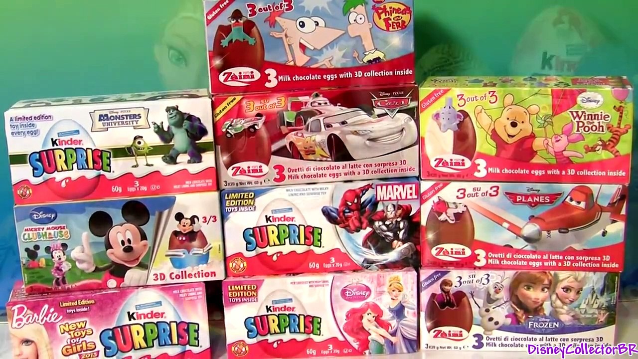 Huge Toy Surprise Eggs Pooh Play-Doh Peppa Kinder Barbie Disney Frozen Elsa Spiderman Mick