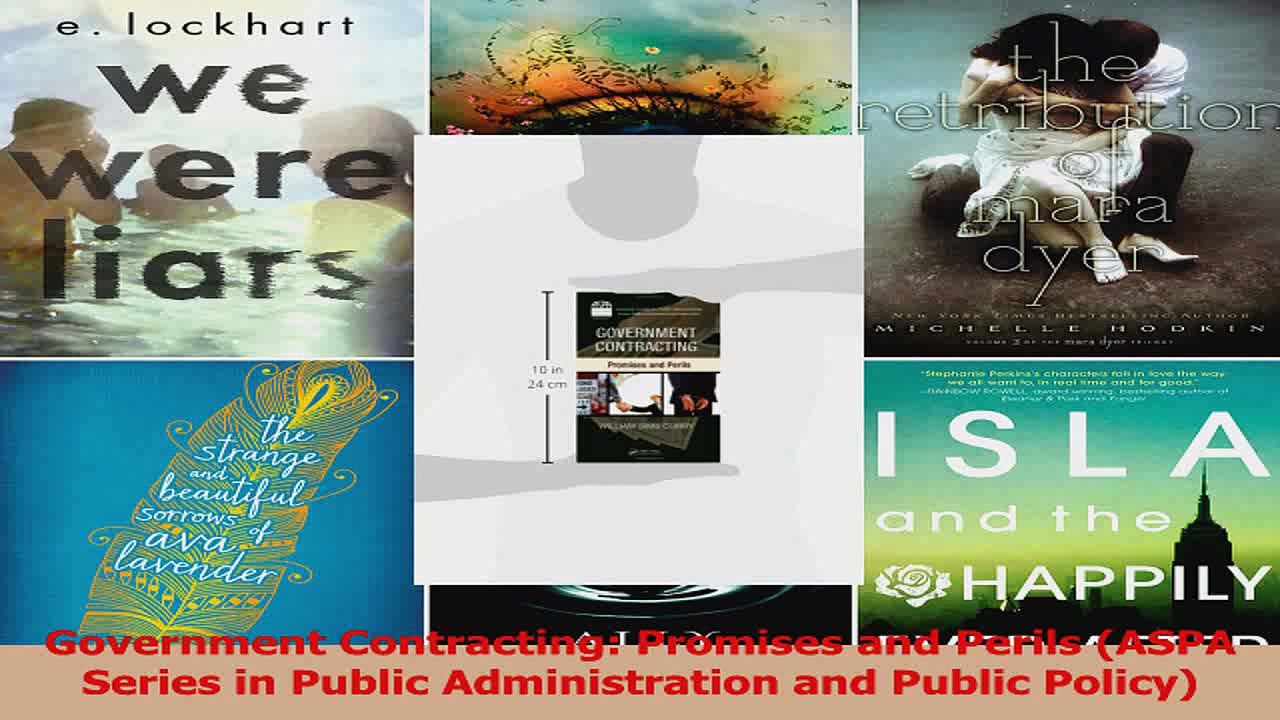 PDF Download  Government Contracting Promises and Perils ASPA Series in Public Administration and Download Online