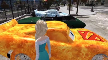 SPIDERMAN AND DISNEY FROZEN ELSA DISNEY PIXAR CARS COLORS LIGHTNING MCQUEEN HD
