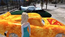SPIDERMAN AND DISNEY FROZEN ELSA DISNEY PIXAR CARS COLORS LIGHTNING MCQUEEN HD