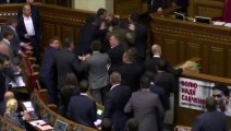 Une séance au parlement ukrainien vire au pugilat