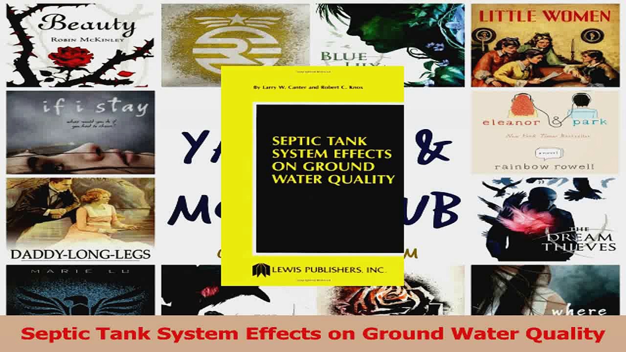 PDF Download  Septic Tank System Effects on Ground Water Quality Read Full Ebook