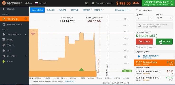 IQ OPTION Бинарные опционы Стратегия 100% работает!