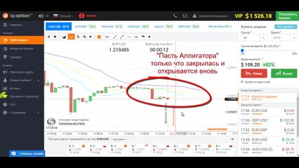 Стратегия 'Пасть Аллигатора' для бинарных опционов  Превью