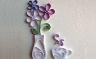 Quilling Made Easy # How to make Beautiful Flower Pot-Quilling card using Paper -Paper Art_34