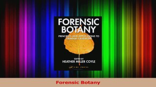 PDF Download  Forensic Botany PDF Full Ebook