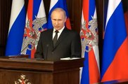 Владимир Путин выступил на заседании коллегии Минобороны