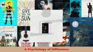 A Psychology of Difference Download