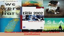 Read  Microsoft Excel 2002 Microsoft Office Specialist Certification PDF Online