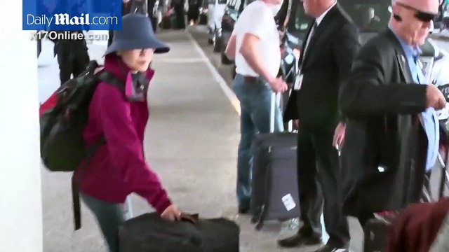 U2's The Edge arrives at LAX after Paris concert