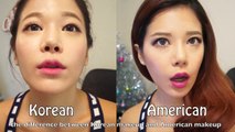 Korean Makeup vs American Makeup 한국 메이크업과 미국 메이크업의 다른점! :)