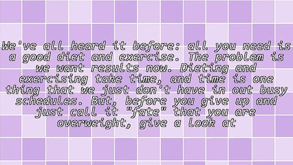 Diet and Exercise - Age Old Advice That Is Still Around Because It Works