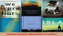PDF Download  Cetacean Behavior Mechanisms  Functions PDF Online