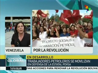 Venezuela: empleados de PDVSA defienden la inversión social