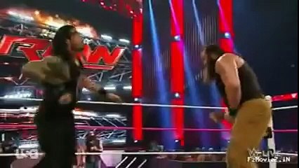 WWE Raw 12th Oct 2015 Roman Reigns vs Brown Strowman -  111