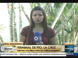 Más de 3 mil pasajeros se movilizarán en terminal de Pto. La Cruz