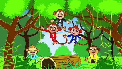 Five Little Monkeys - Adisebaba İngilizce Çizgi Film Çocuk Şarkıları Videoları