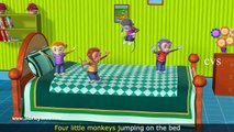 Five Little Monkeys Jumping on the Bed Nursery Rhyme 3D Animation Rhymes for Children