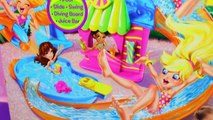 Polly Pocket Pool   Color Changers Doll With Barbie, Frozen Disney Princess Elsa MagiClip