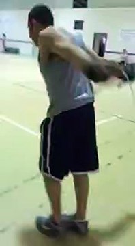 Jump Roping across the Basketball Court