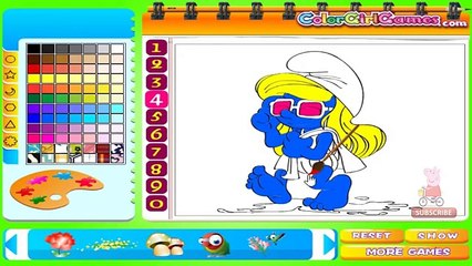 Kids ♥ Color the Smurfs Game ♥ Cartoon Games for Kids online in english