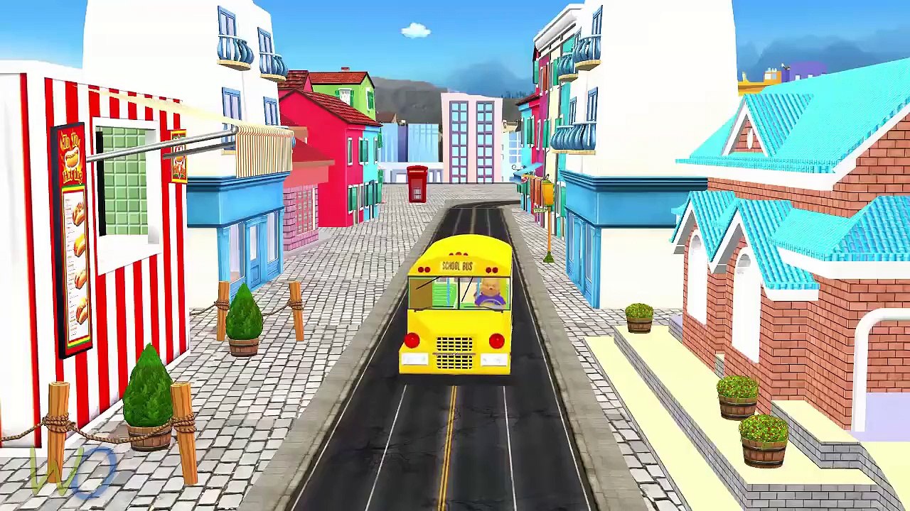 Wheels On The Bus | Nursery Rhymes For Children | 2D Cartoon Kids Songs