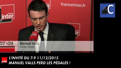 Manuel Valls perd les pédales ou quand la vérité est trop dure à cacher