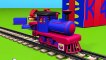 Trains for children kids toddlers. Construction game: steam locomotive. Educational cartoo