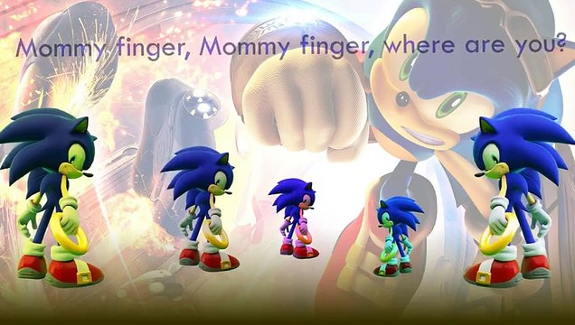 Sonic The Hedgehog Finger Family Song Daddy Finger Nursery Rhymes Power Ring Full animated catoonTV!