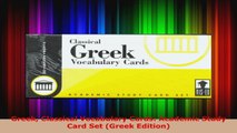 Download  Greek Classical Vocabulary Cards Academic Study Card Set Greek Edition PDF Online