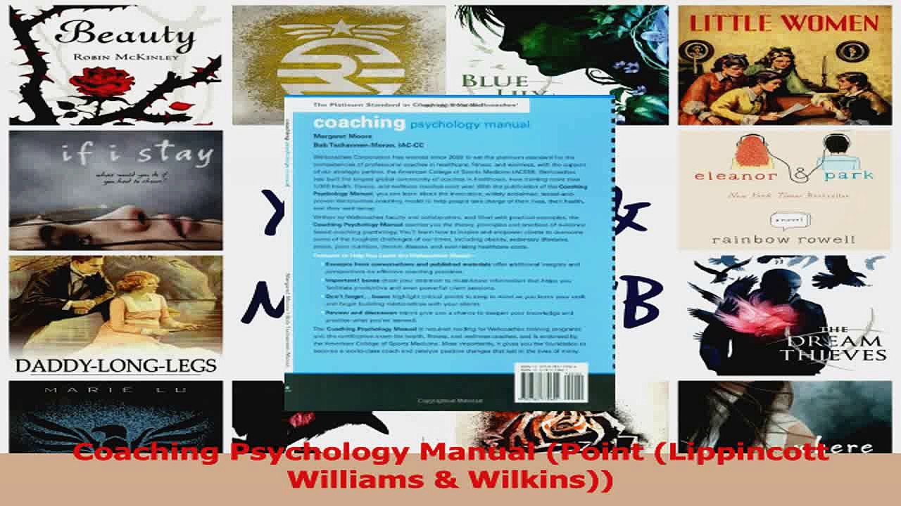 Coaching Psychology Manual Point Lippincott Williams  Wilkins Read Online