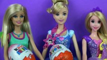 Barbie Cinderella Rapunzel Surprise Eggs Toys ★  2 Disney Princesses Kinder Surprise