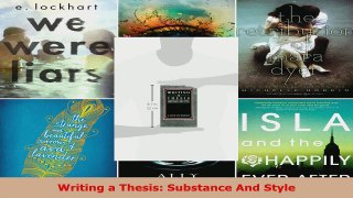 Read  Writing a Thesis Substance And Style EBooks Online