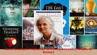 Download  Jane Goodall Protector of Chimpanzees People to Know Ebook Free