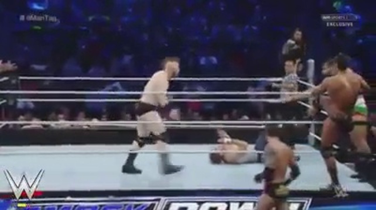 wwe raw 10-12-015 Roman Reigns,Dean ambrose and the Uso,s vs Alberto Del rio,sheamus,Rusev,Barrett