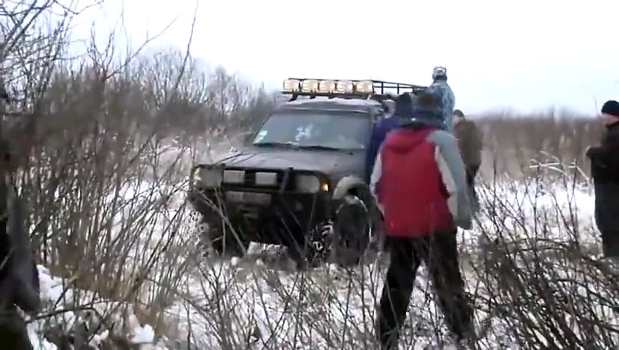 УАЗ и Mitsubishi Pajero Рейд 'Танковый полигон'