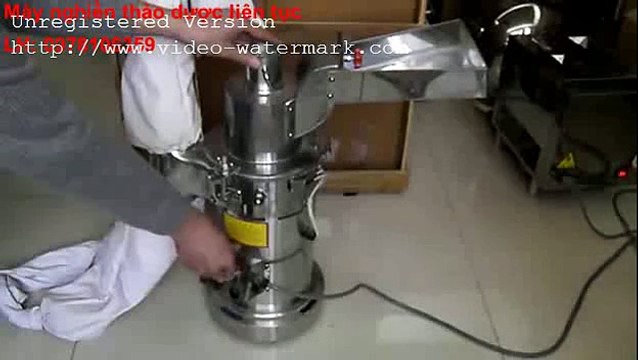 Máy nghiền thảo dược liên tục DF20, máy xay bột thuốc bắc, máy xay thuốc nam, máy xay thân cây lá cây liên tục