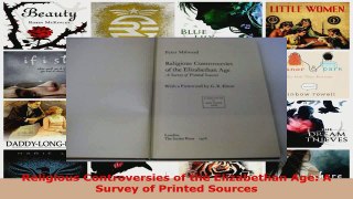 Read  Religious Controversies of the Elizabethan Age A Survey of Printed Sources Ebook Free